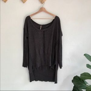 NWT Free people | charcoal oversized sweater